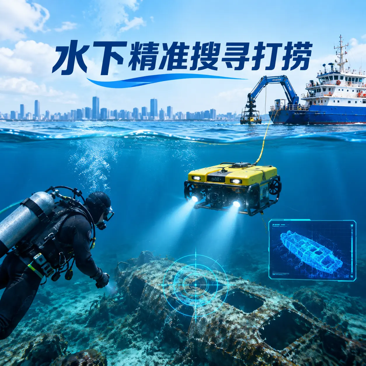 阳明水下精准搜寻打捞